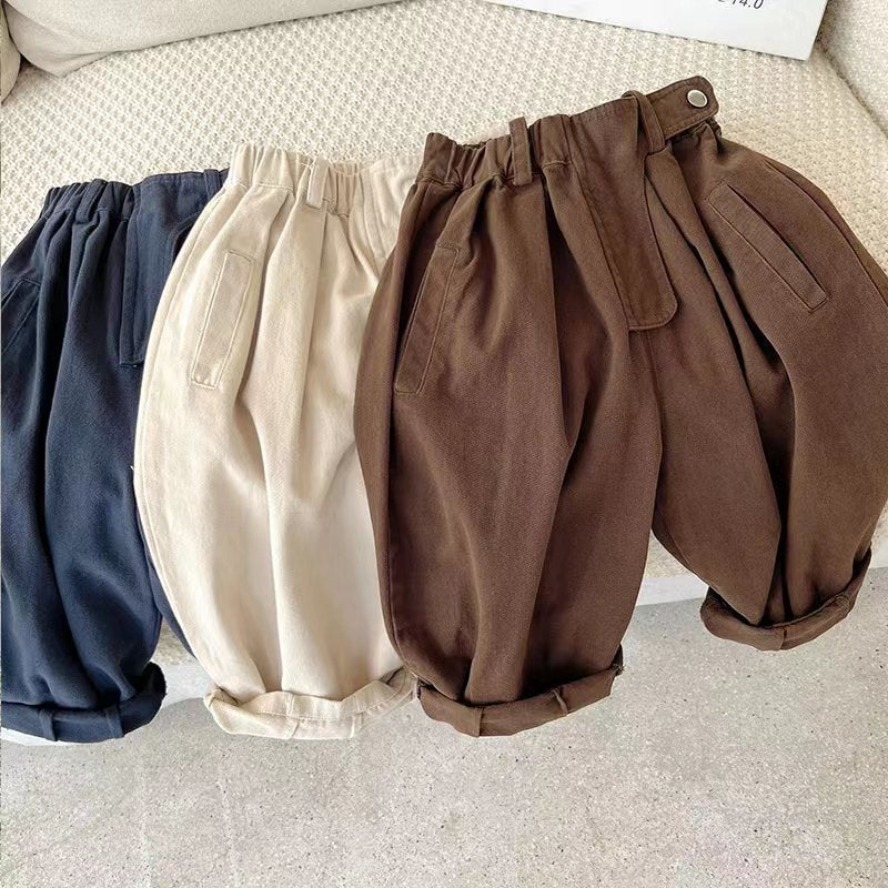 Children's Korean Style Daddy Western Loose Casual Children's Pants