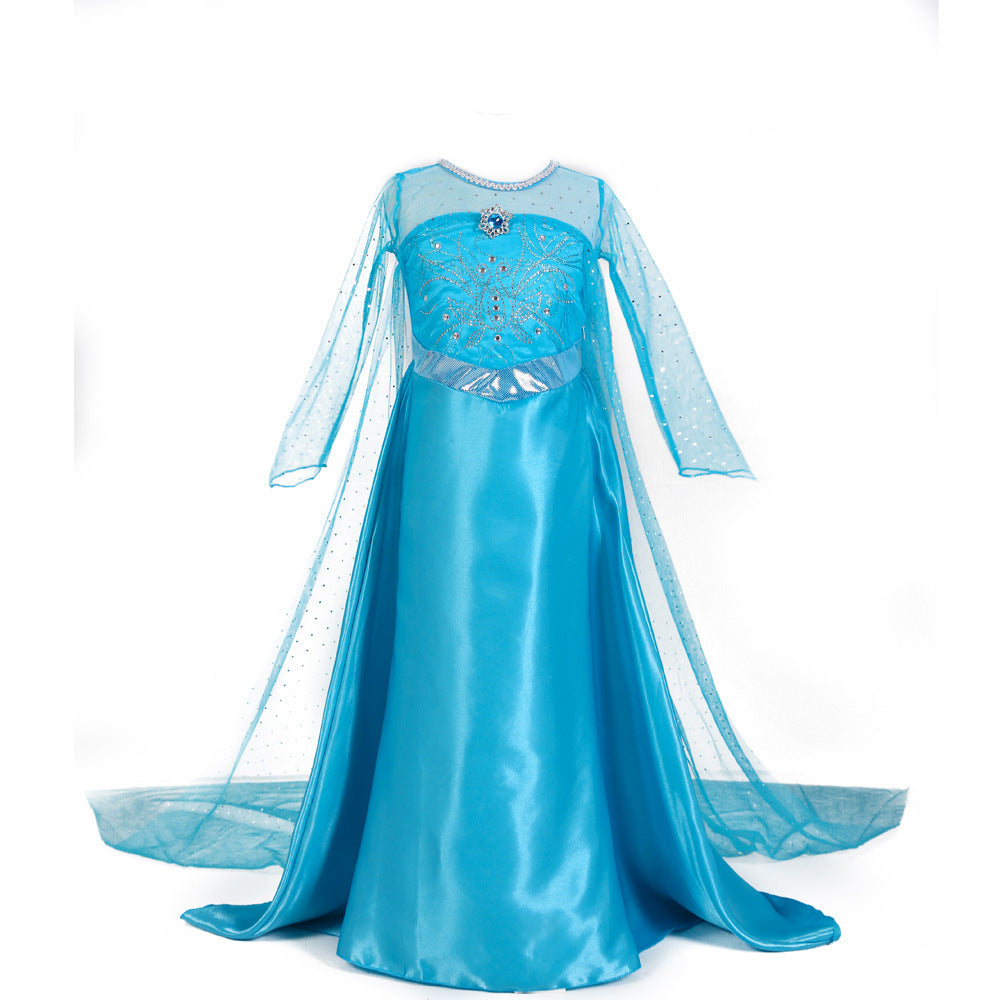 Children's Halloween Clothing Frozen Long Sleeve Princess Children's Dress