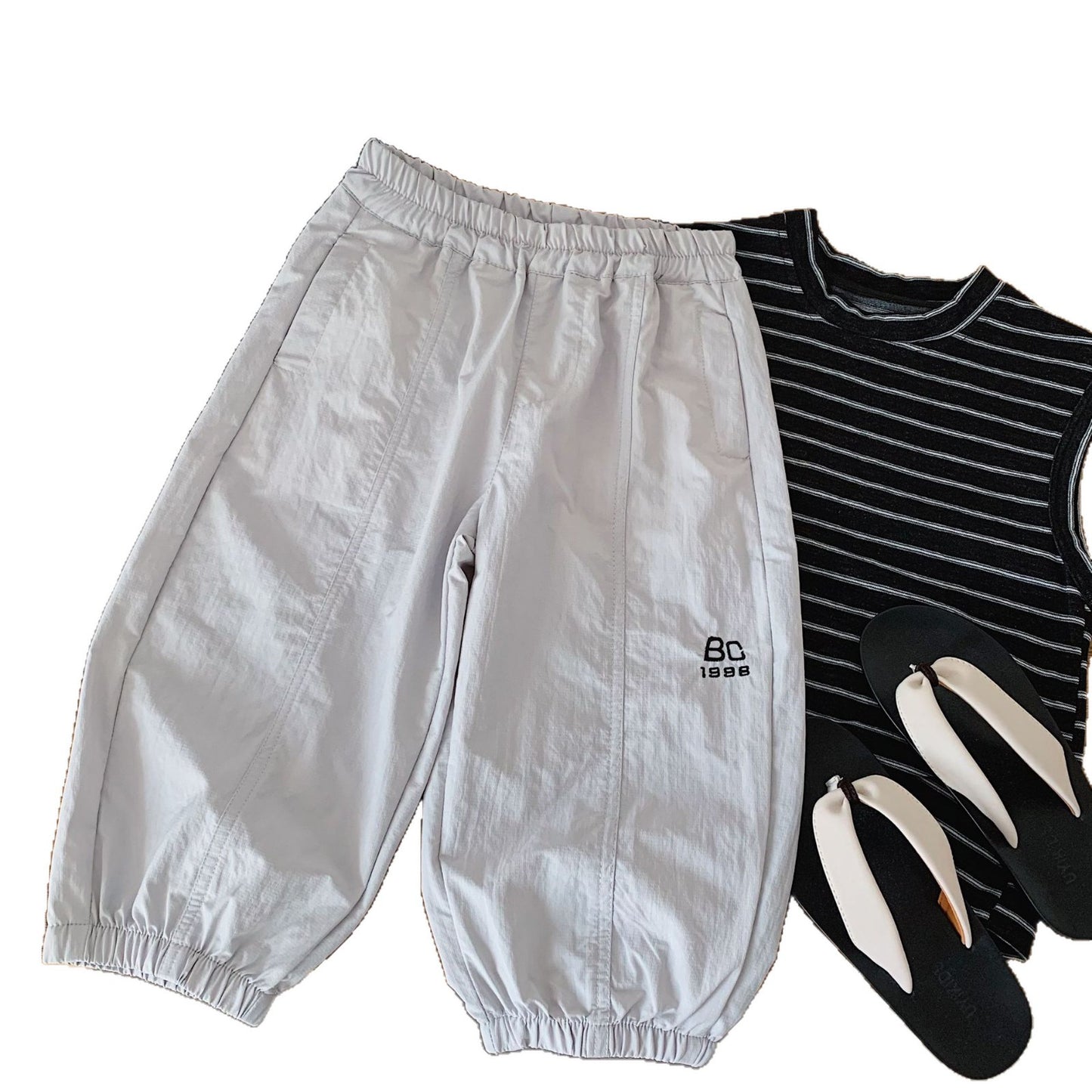 Children's Boy Summer Loose Casual Ankle Banded Handsome Trousers Children's Pants