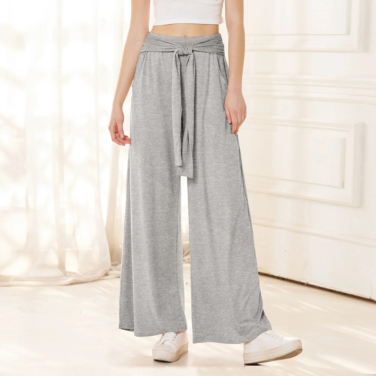 Women's Wear Solid Color Draping Soft Comfortable Casual Pants