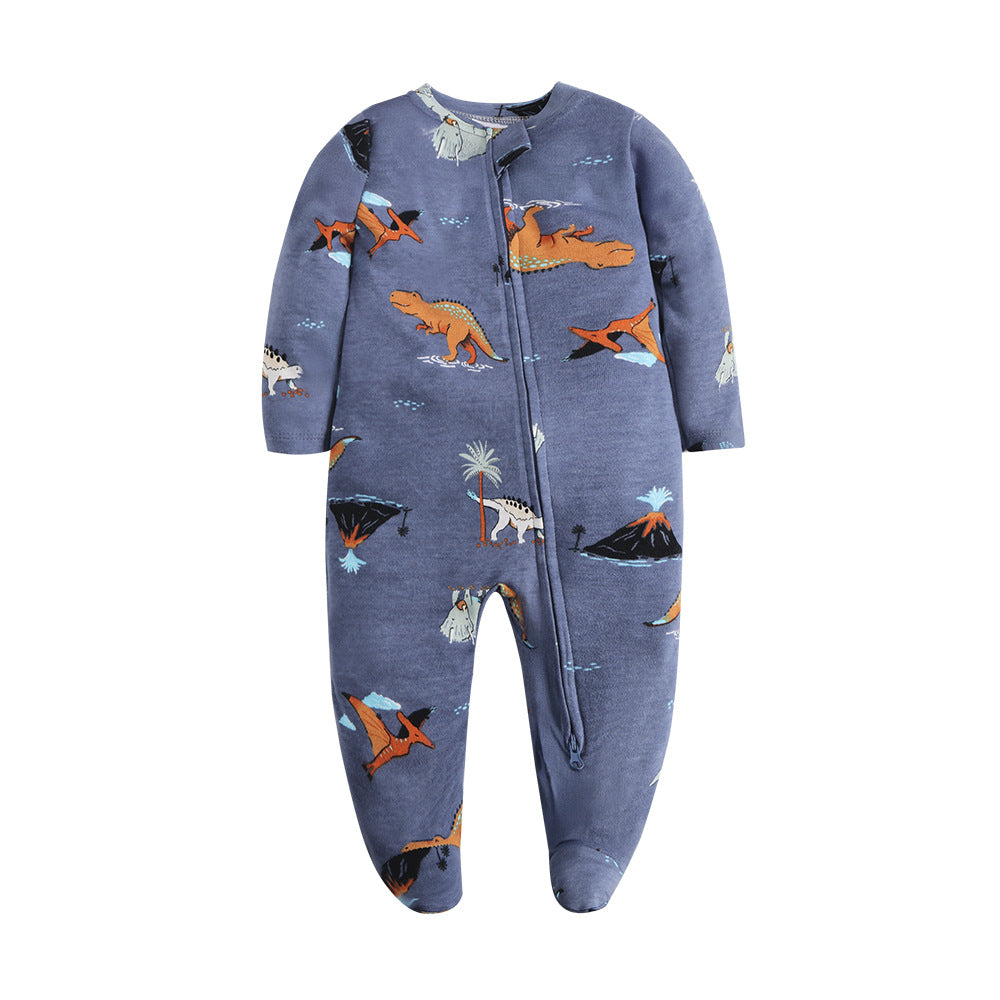 Children's Long Sleeve Zipper Bodysuit Rompers Pajamas Clothes Four Jumpsuit, Climbing Suit
