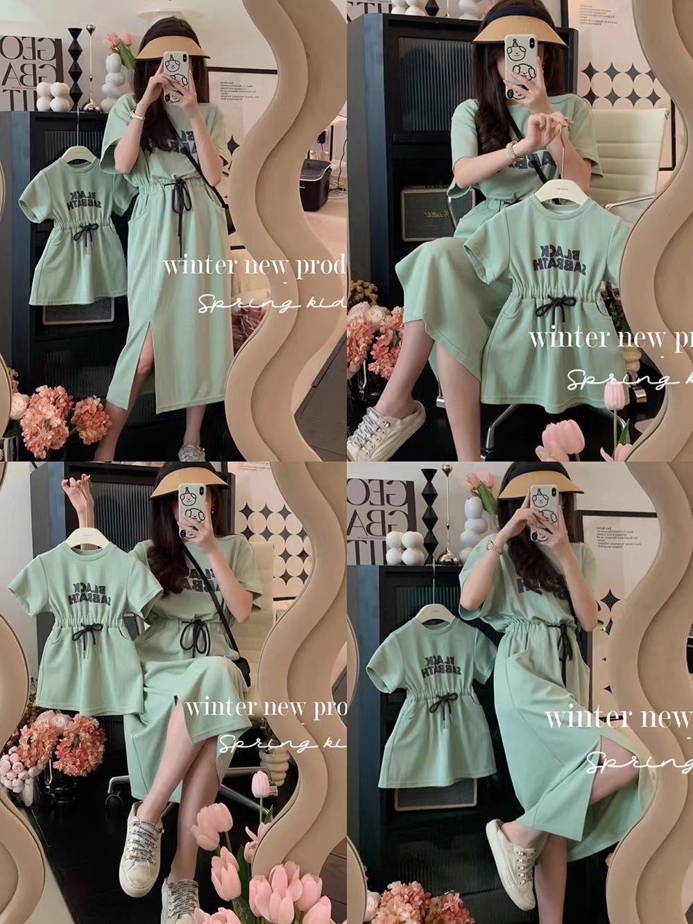 Style Loose Clothes For Family Of Three Four Babies Mother Parent-child Outfit