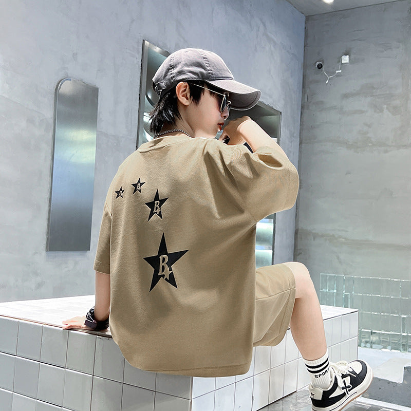 Shorts Medium Large Handsome Trendy Wear Children's Suit