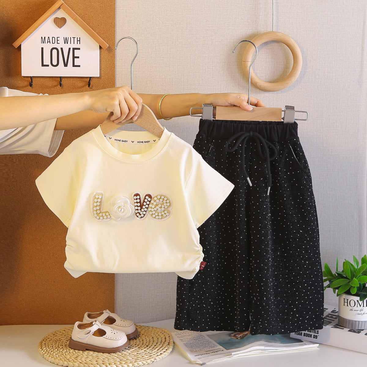 Children's Summer Fashion Short-sleeved Trousers Two-piece Tide Children's Suit