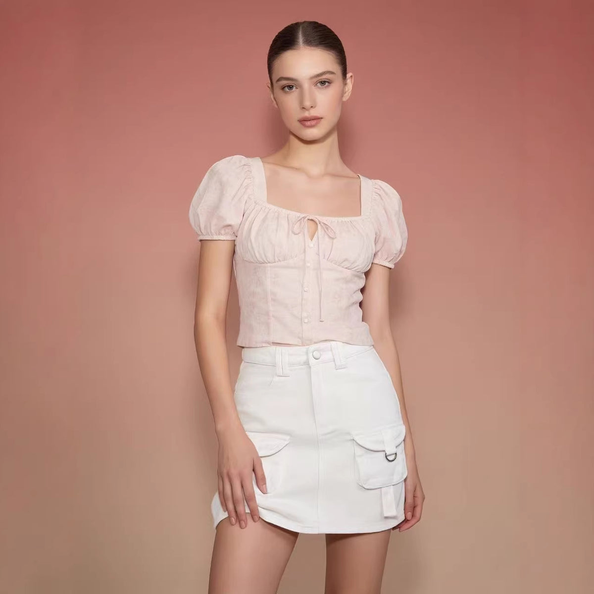 Summer Millennium Hot Double Pocket Denim Skirts