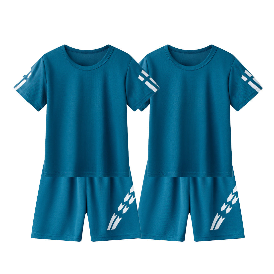 Short-sleeved T-shirt Set Medium Small Boys Leisure Loose Children's Suit