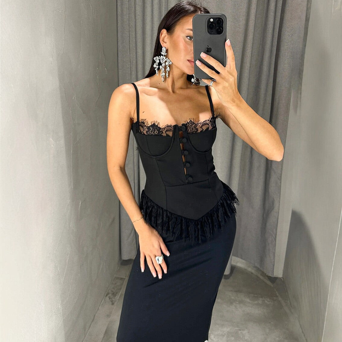 Women's Low-cut Lace Up Bra Summer Hot Outer Tops