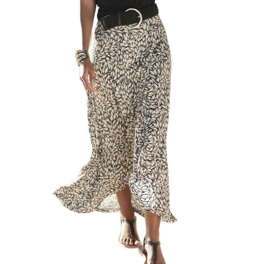 Women's Elastic High Waist Floral Vacation Style Skirt