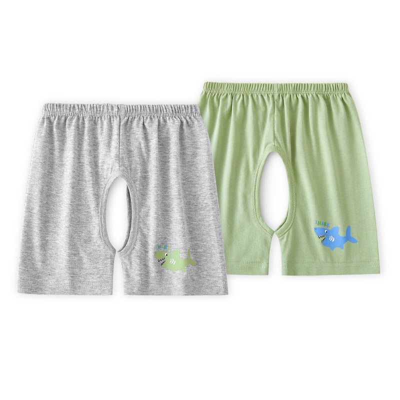 Children's Cotton Thin Summer Shorts Open Fork Children's Pants