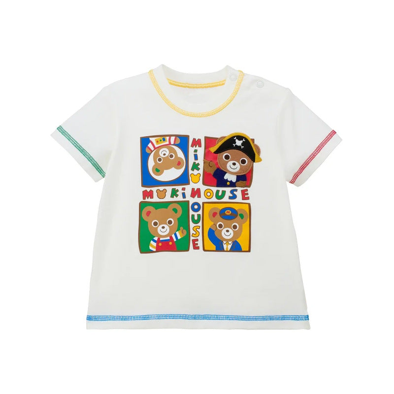 Children's Bear Short-sleeved Summer Cute Top Shirt Children's T-shirt