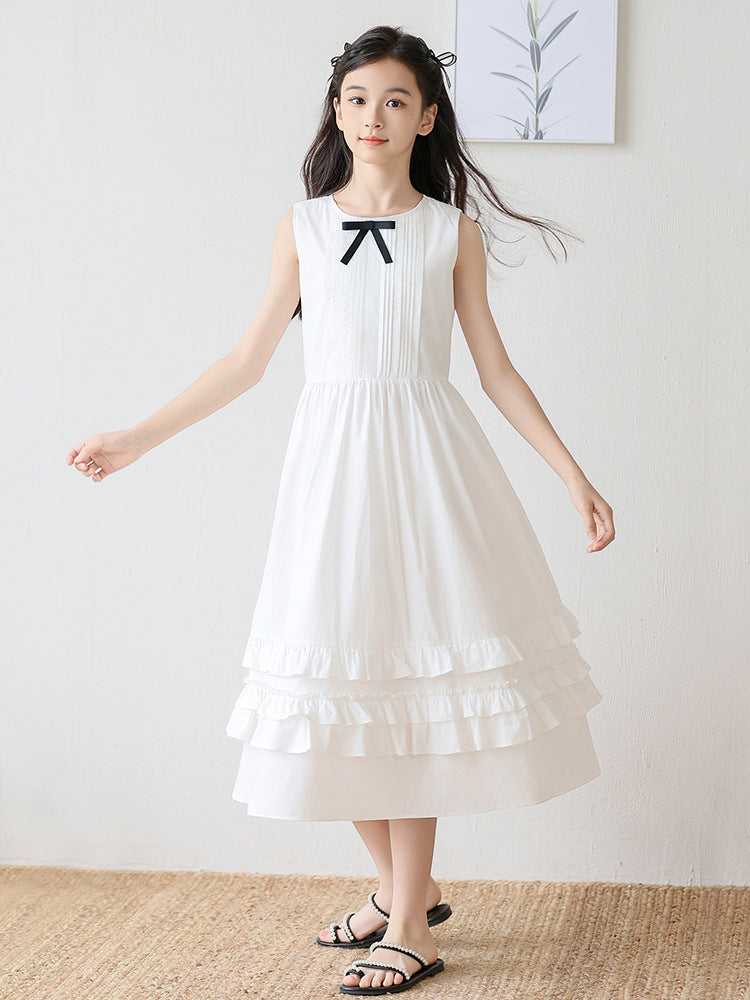 Children's Summer Sleeveless Cotton Vest Little Trendy Princess Children's Dress