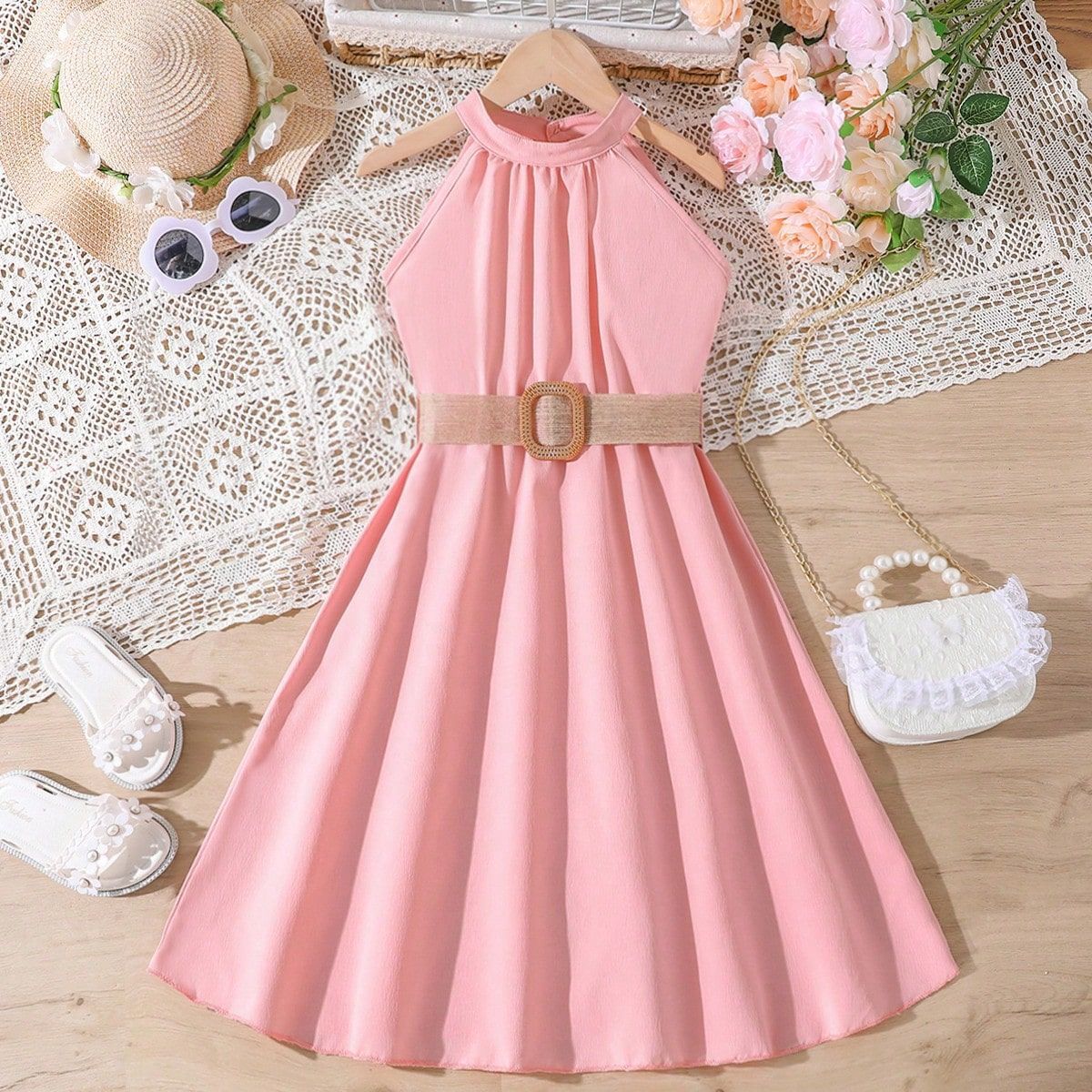 Children's Halter Sleeveless Princess Summer A- Line Children's Dress