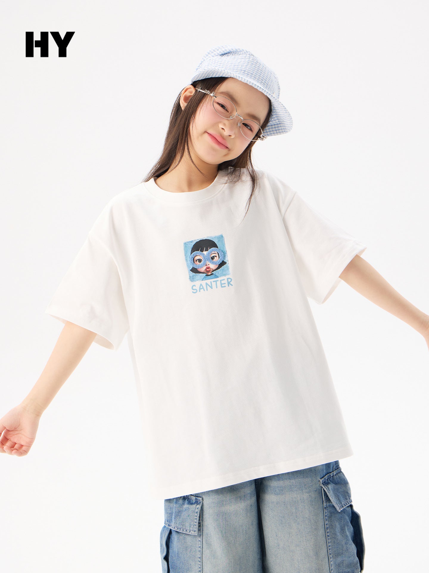 Children's Middle Big Cotton Half-sleeved Tops Loose Children's T-shirt