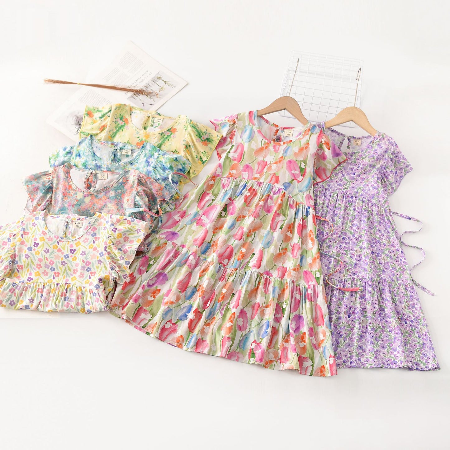 Children's Cotton Silk Home Nightdress Breathable Artificial Children's Dress