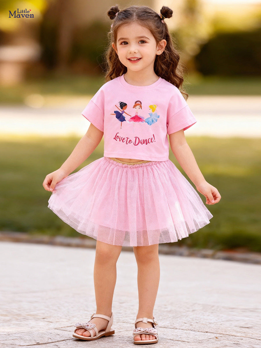 Children's Summer Chiffon Skirt Cute Sweet Clothing Children's Suit