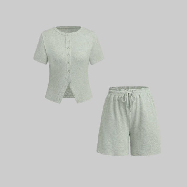 Women's Summer Short-sleeved Sexy Hot Style Fashion Casual Suit