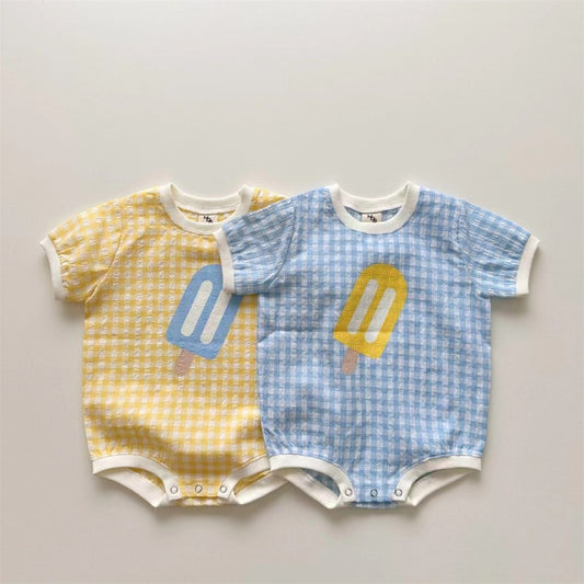 Jumpsuit Unisex Short Sleeve Cute Plaid Jumpsuit, Climbing Suit