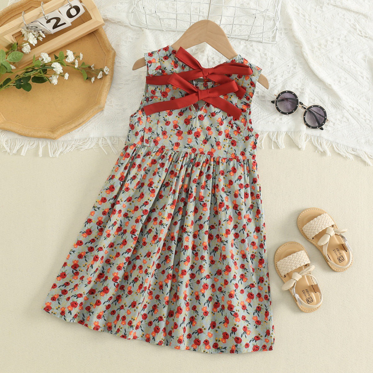 Children's Summer Vest Princess Floral Skirt Clothing Children's Dress
