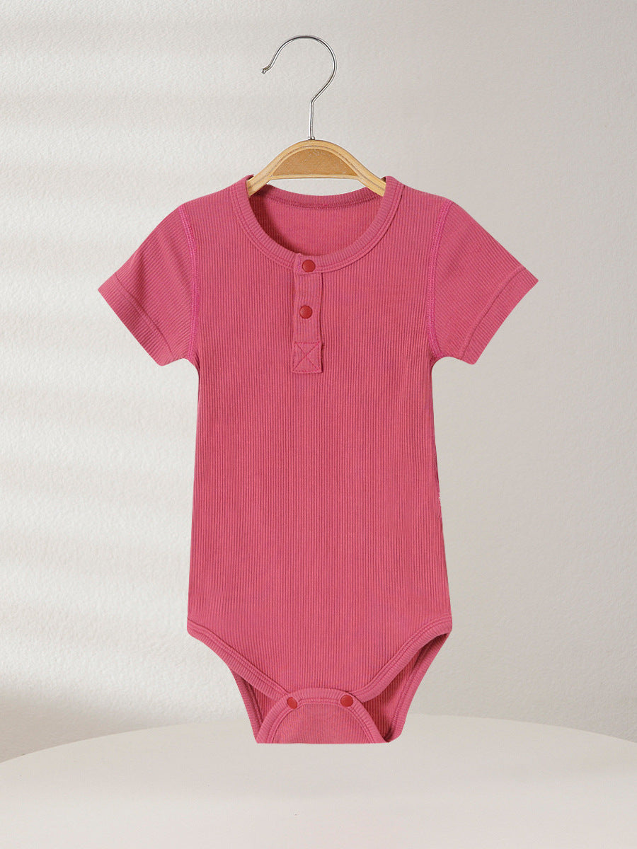 Infant Summer Short Sleeve Modal Infants Clothes Born Triangle Jumpsuit, Climbing Suit