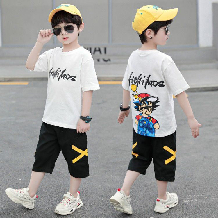 Children's Boy's Clothing Western Style Summer Wear Medium Big Children's Suit