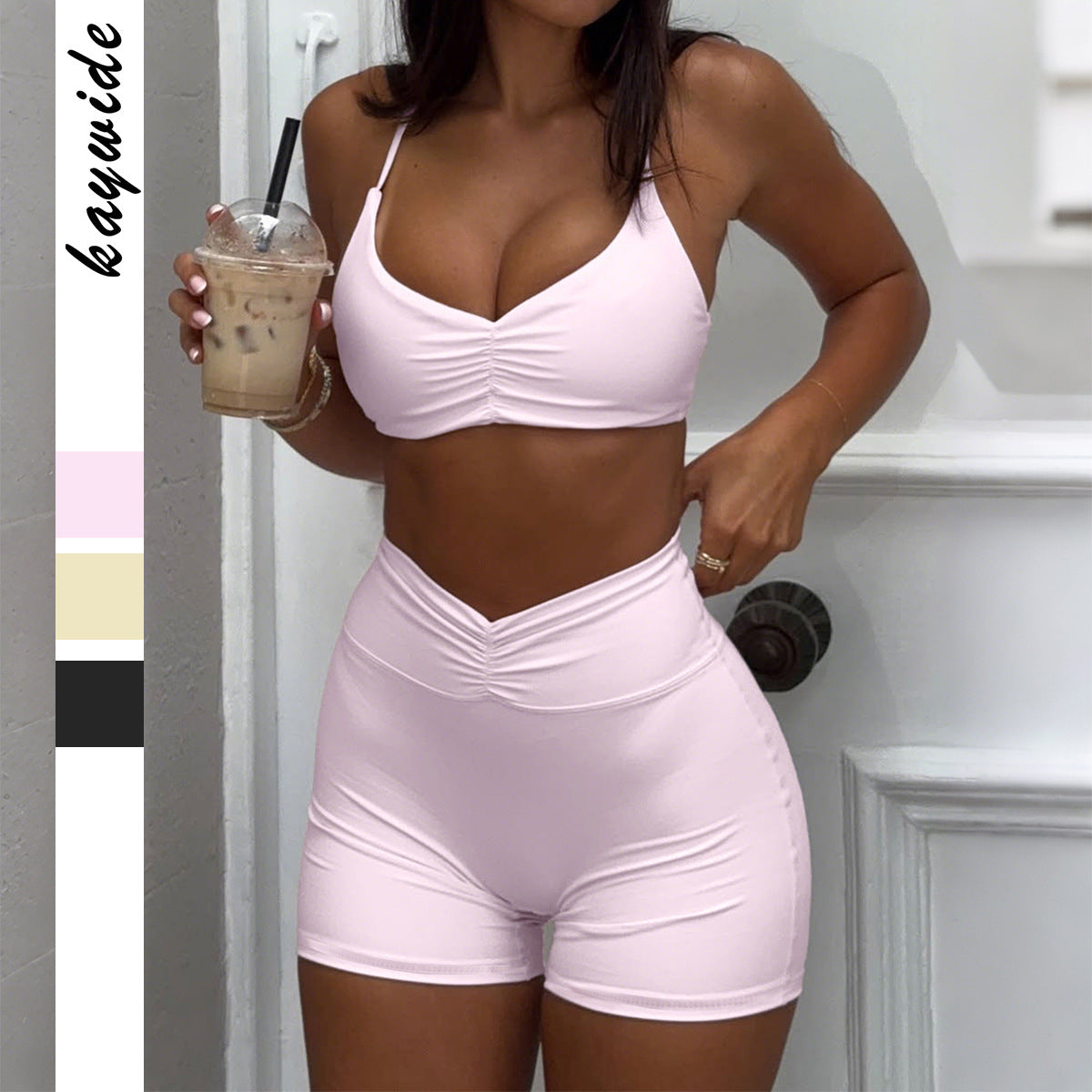 Women's Sports Yoga Style Halter Tube Summer Fashion Casual Suit