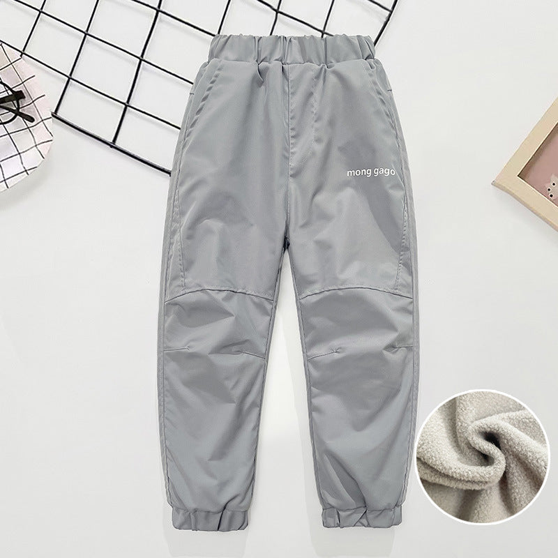 Children's Waterproof Fleece-lined Medium Large Warm Tactical Children's Pants