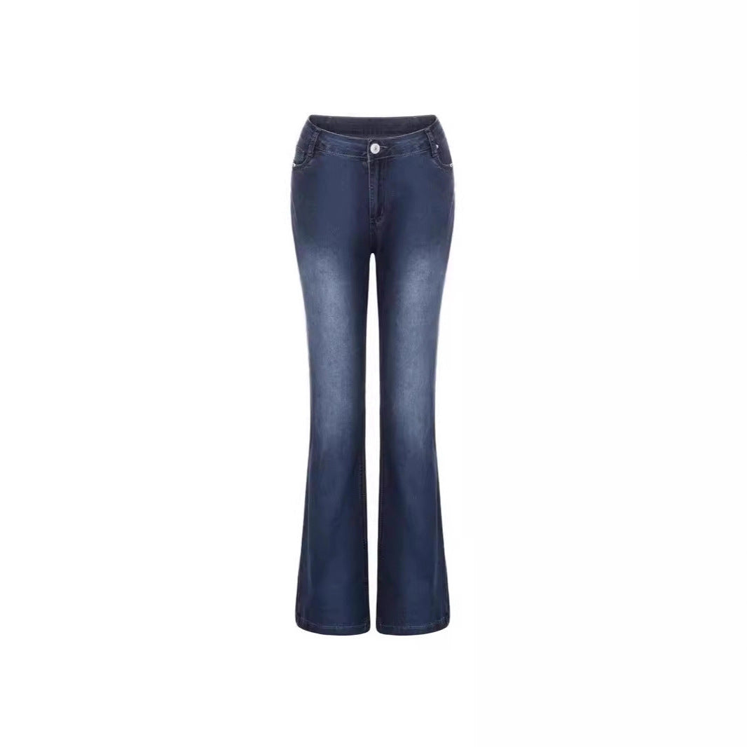Charming Women's Embroidered Skinny Denim Trousers Women's Jeans