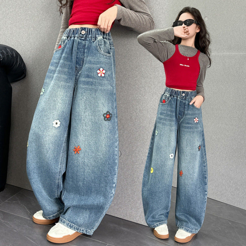 Variety Of Medium Large Embroidered Patch Children's Pants