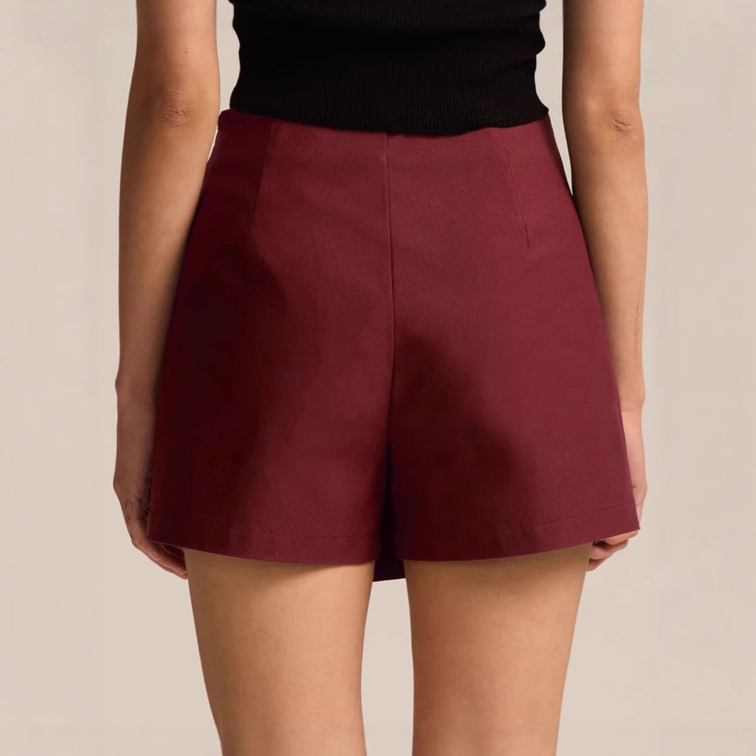 Women's Irregular Stretch Summer High Waist Zipper Button Skirt