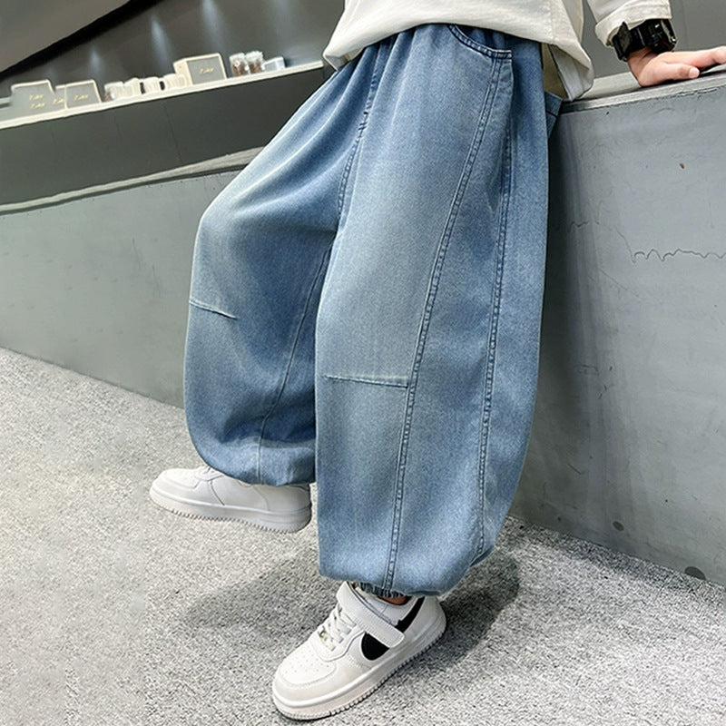 Children's Summer Thin Denim Cartoon Casual Boys Children's Pants