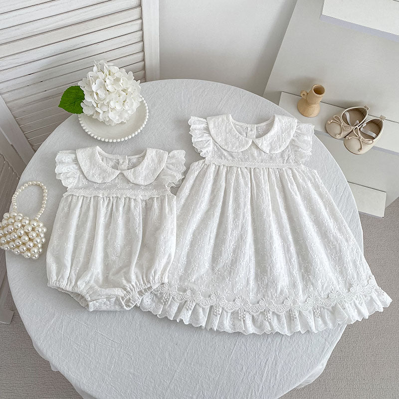 Korean Style Summer Lace Edge Doll Collar Children's Dress