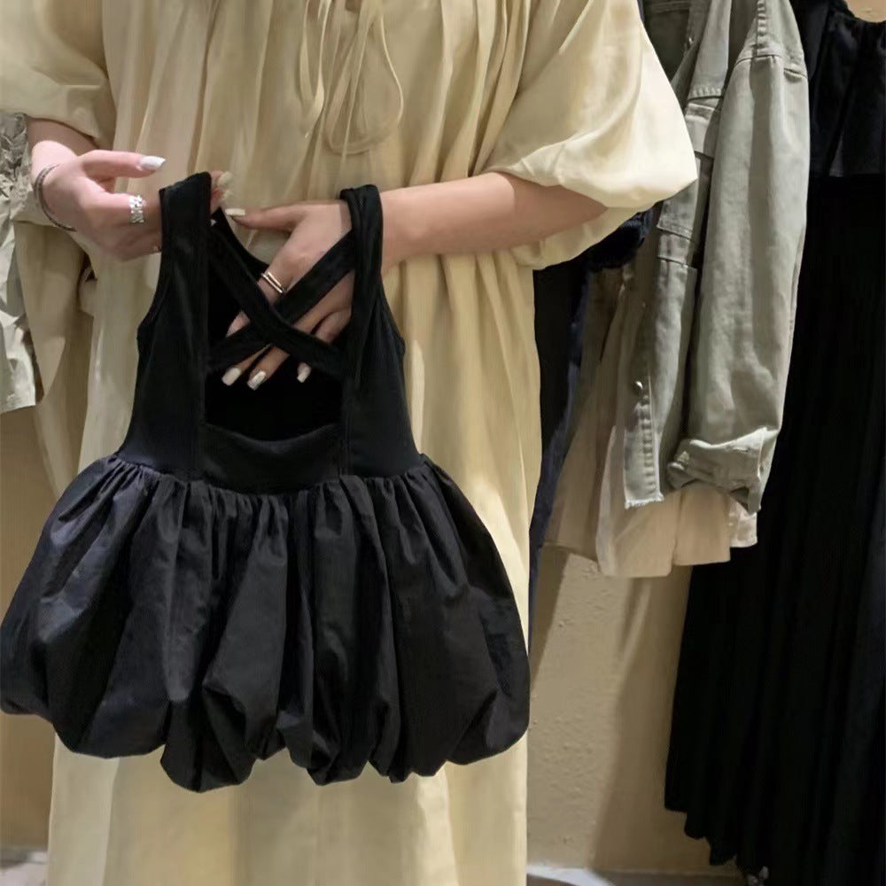 Children's Backless Black Korean Style Bud Pettiskirt Children's Dress