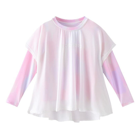 Children's Fake Two-piece Fairy Clothes Spring Class Loose Children's T-shirt