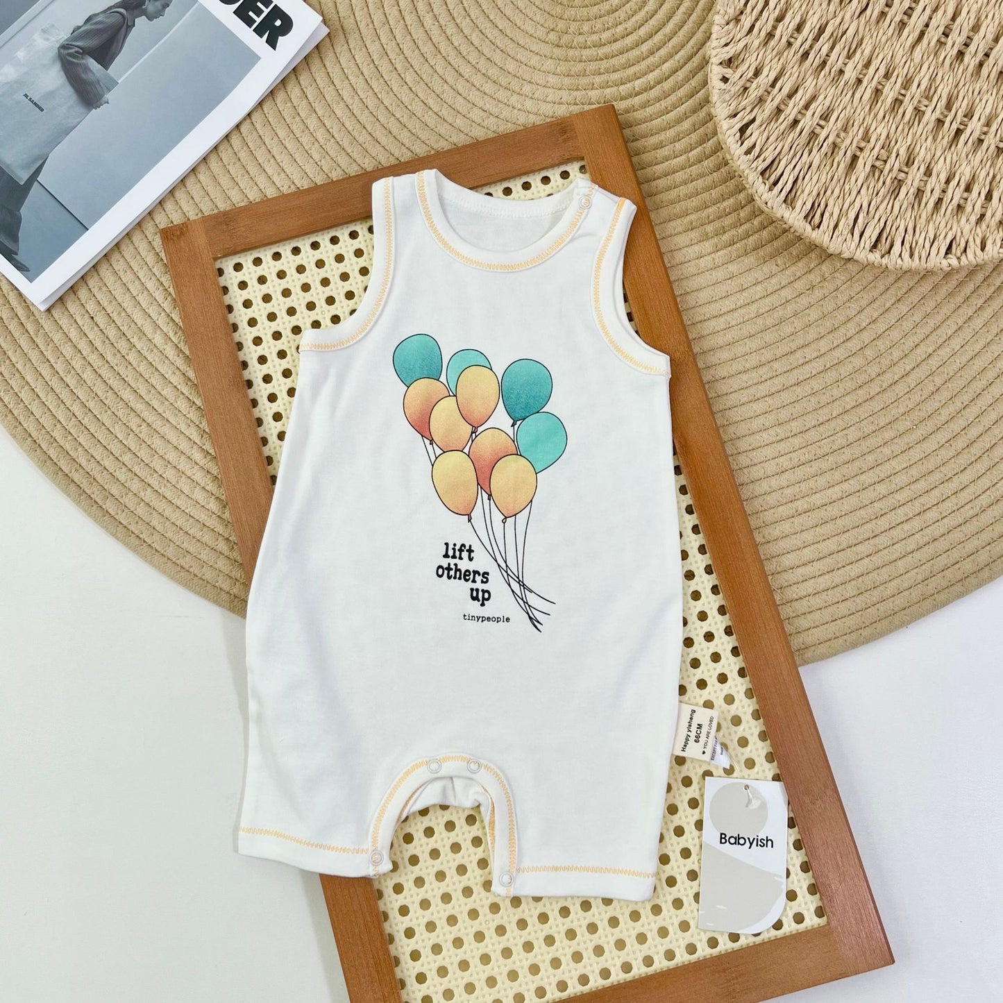 Women's & Men's Class Vest Short Summer Pure Cotton Jumpsuit, Climbing Suit