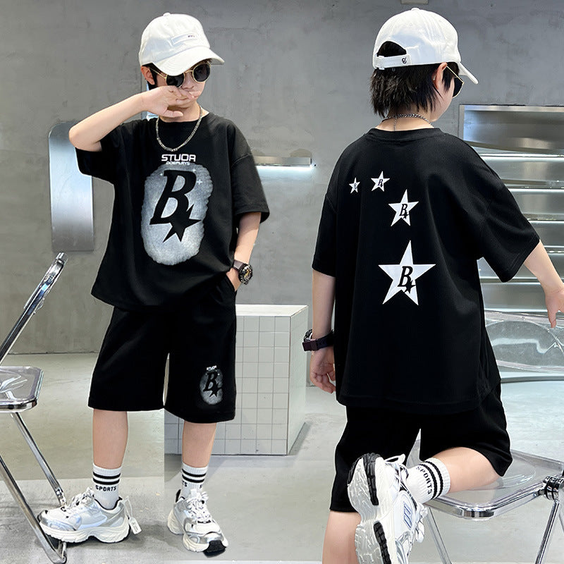 Shorts Medium Large Handsome Trendy Wear Children's Suit