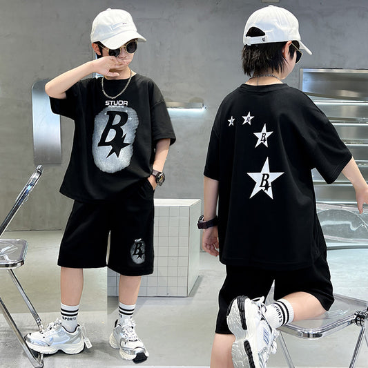 Shorts Medium Large Handsome Trendy Wear Children's Suit