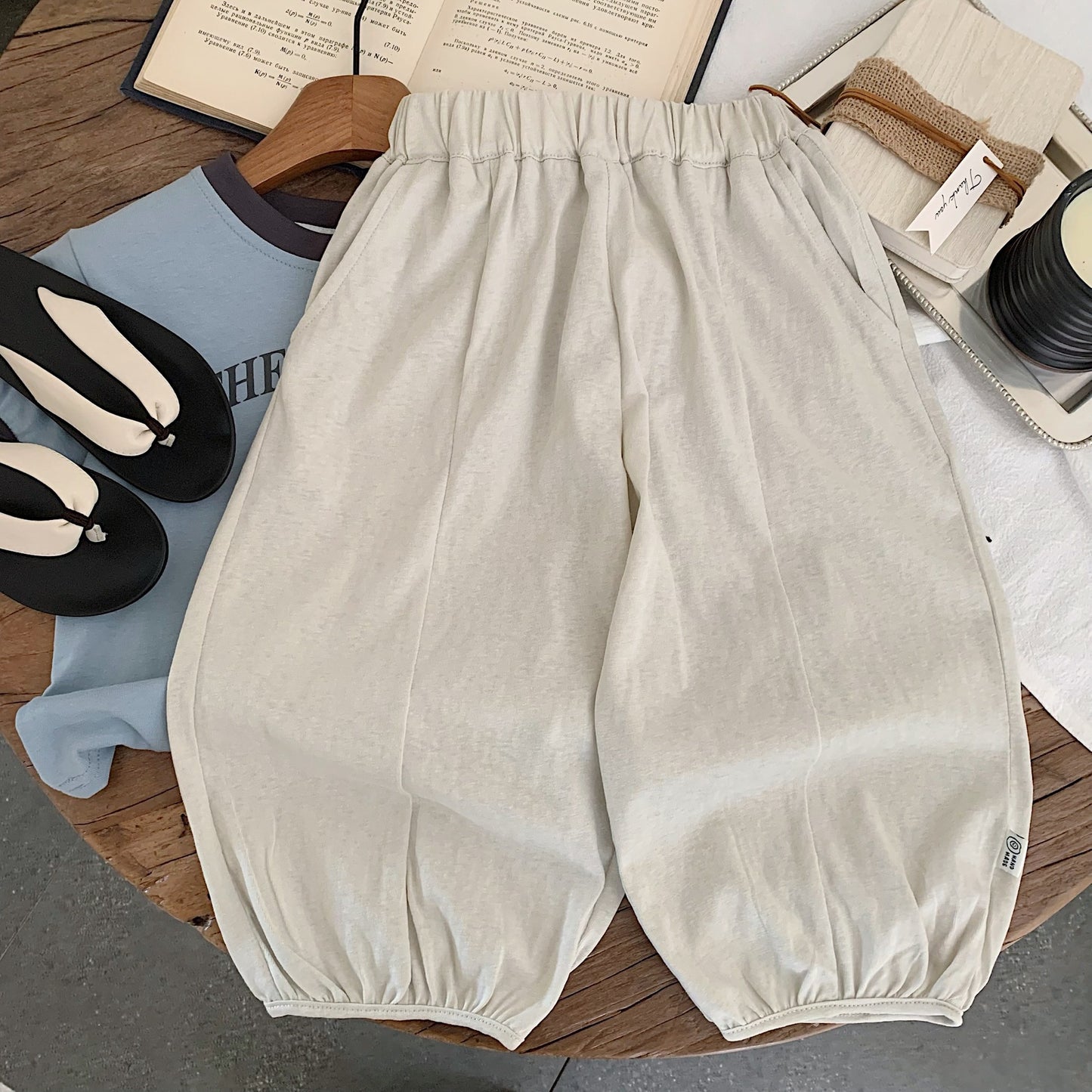 Children's Summer Korean Style Boy Loose Knitted Casual Thin Type Children's Pants