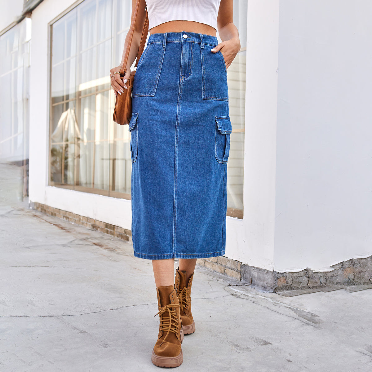 Women's Summer Washed Overalls Denim For Skirts