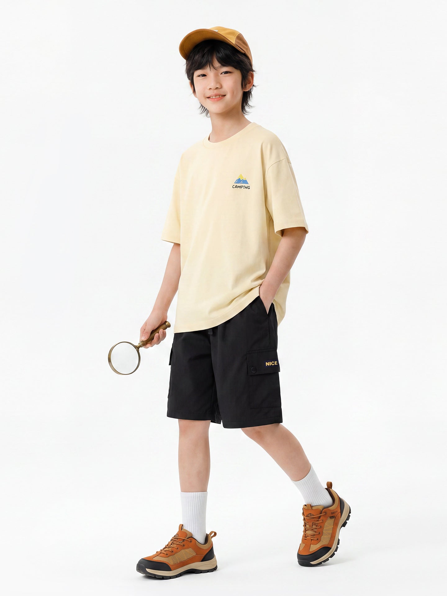 Children's Clothing Summer Outdoor Mountain Boys Breathable Cotton Short-sleeved Medium Big Children's T-shirt