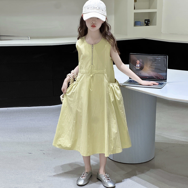 Children's Sweet Cool Vest Korean Older Leisure Children's Dress