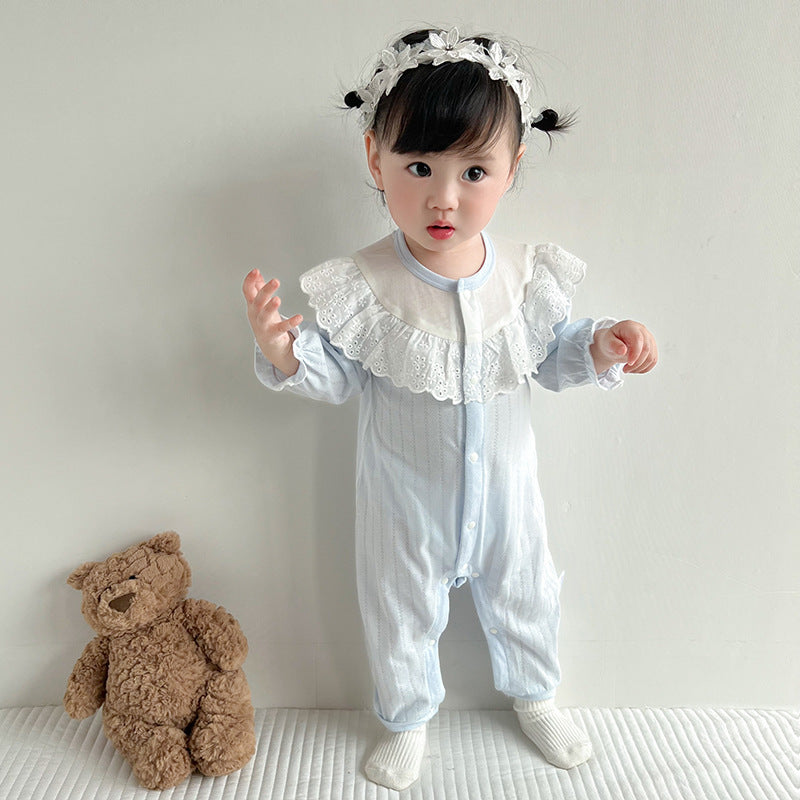 Summer Thin Boneless Long Sleeve Cotton Clothes Jumpsuit, Climbing Suit