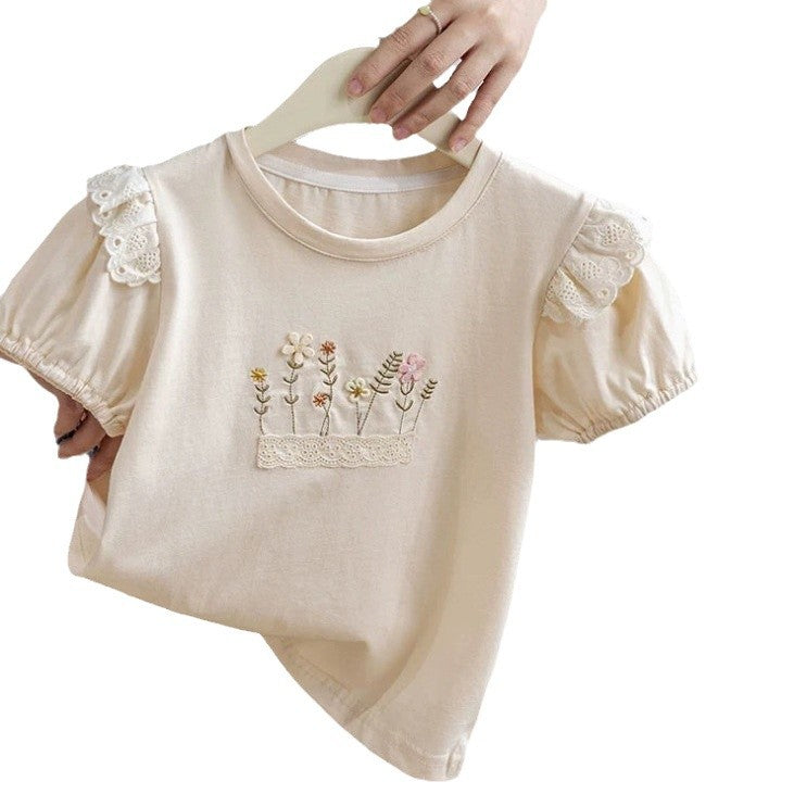 Children's Clothing Korean Style Casual Cotton Top Loose Thin Fashionable Children's T-shirt