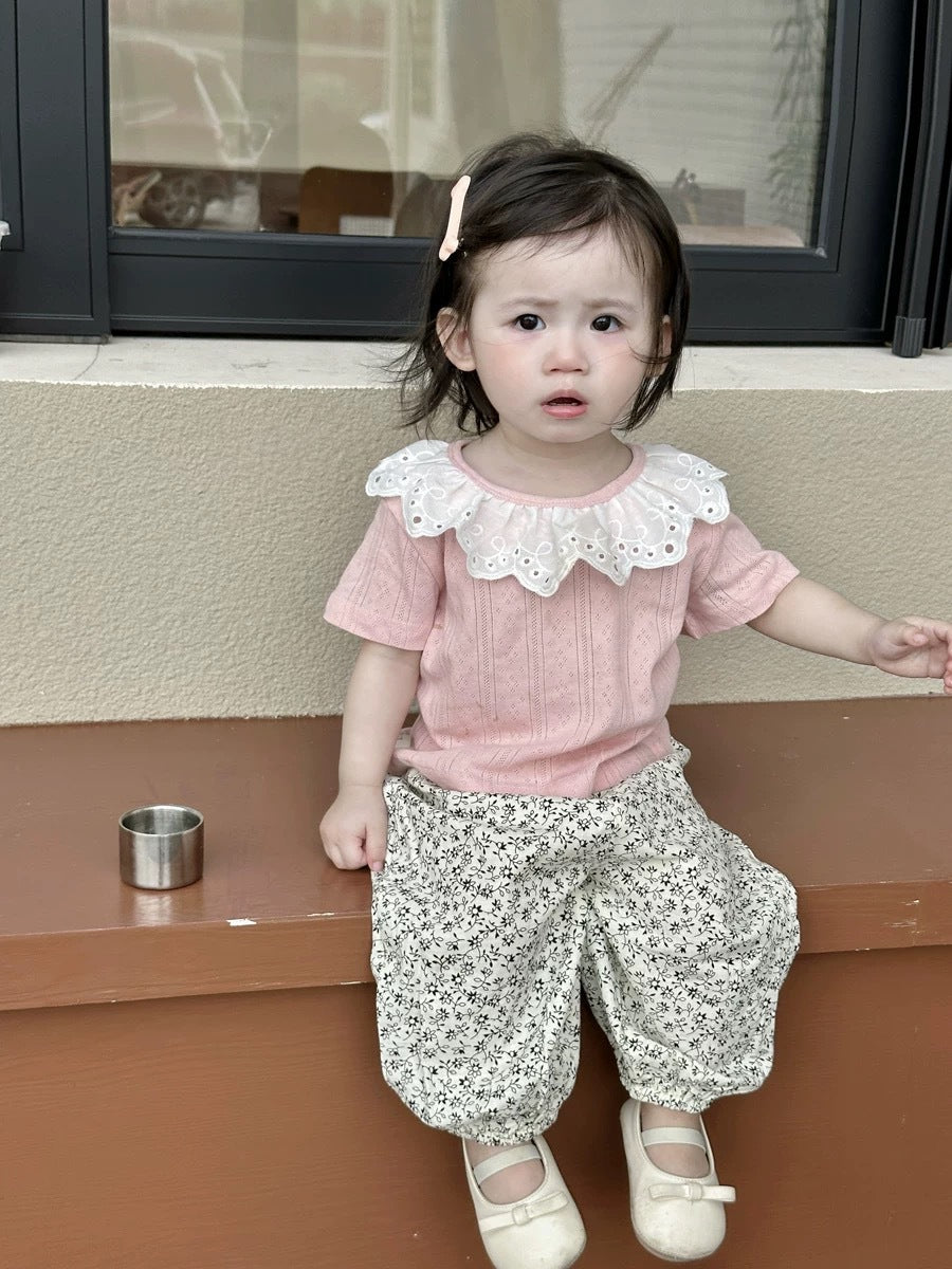 Class T-shirt Pants Summer Cartoon Pure Cotton Dress Thin Versatile Children's Suit