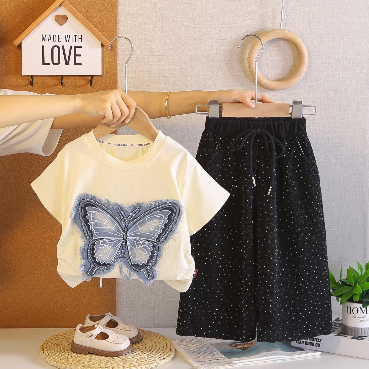 Children's Summer Fashion Short-sleeved Trousers Two-piece Tide Children's Suit