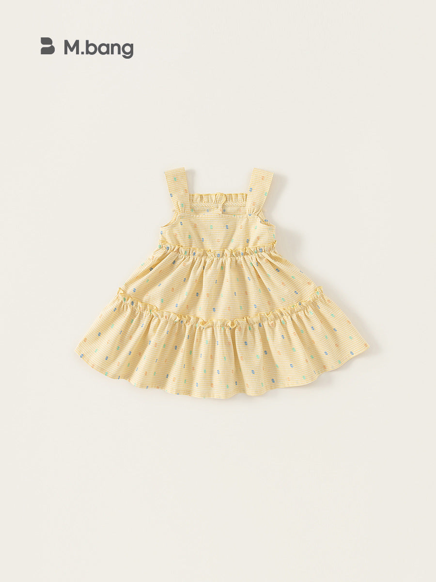 Children's Plaid Slip Small Older Dresses Sleeveless Children's Dress