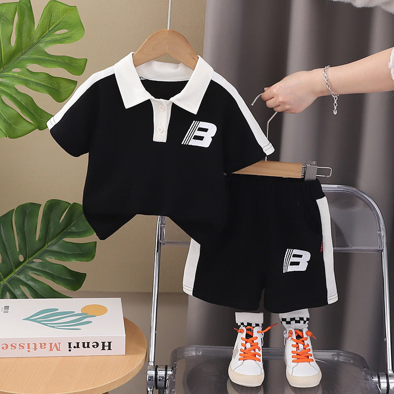 Sports Short Sleeve Summer Little Two-piece Children's Suit