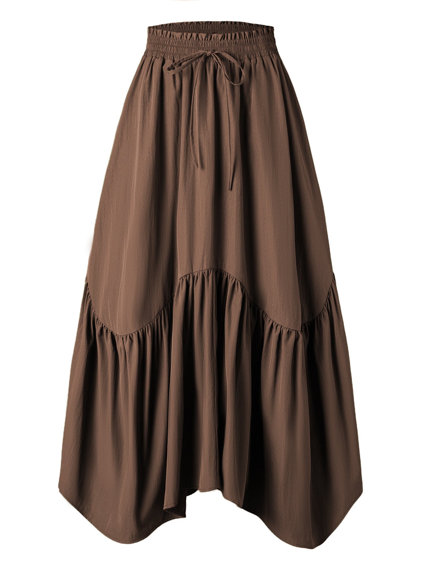 Women's Wave Adjustable High Waist Elastic Large Swing Retro Skirts