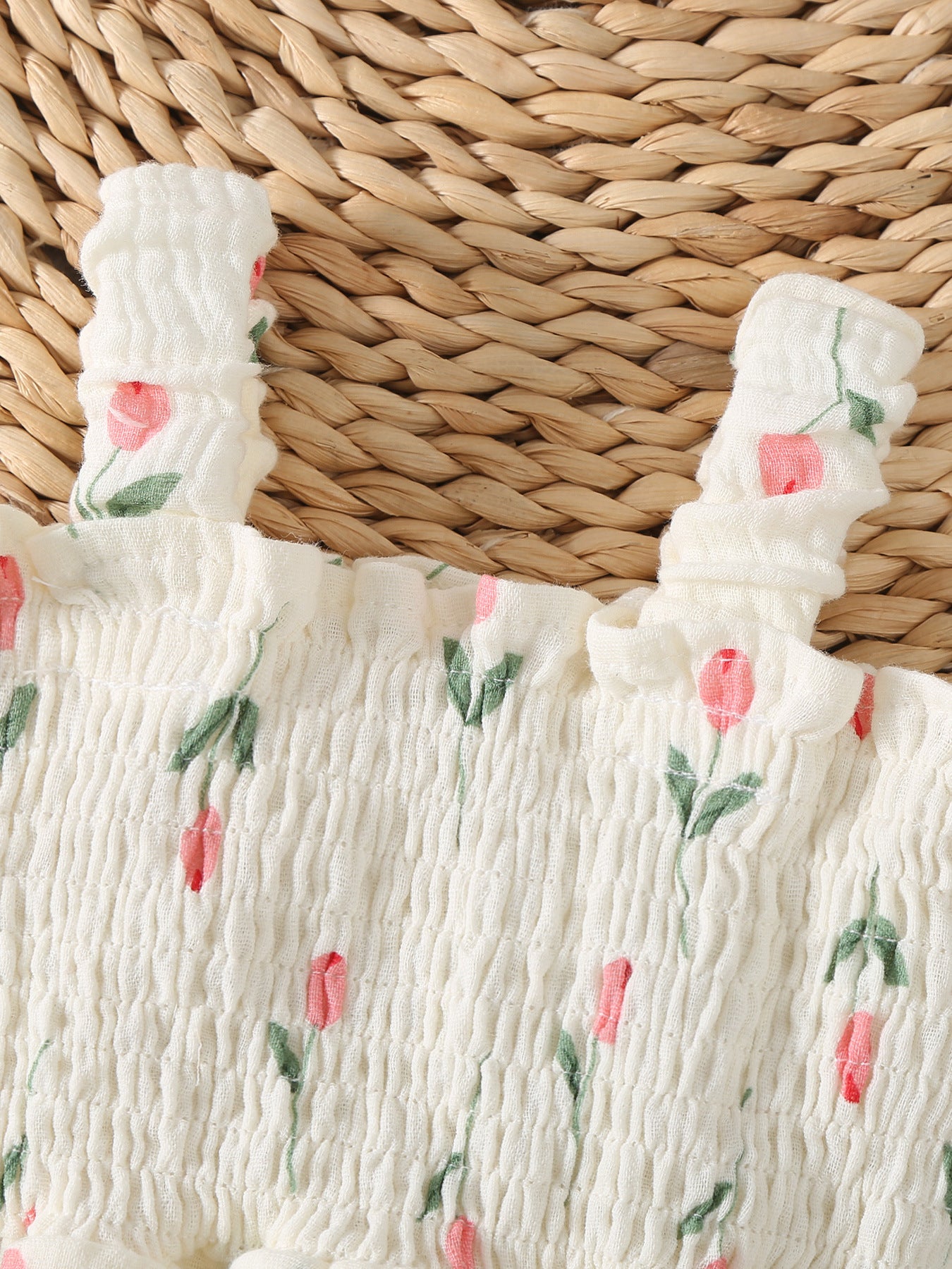 Summer Romper Sweet Floral Sling Sleeveless Cute Triangle Jumpsuit, Climbing Suit