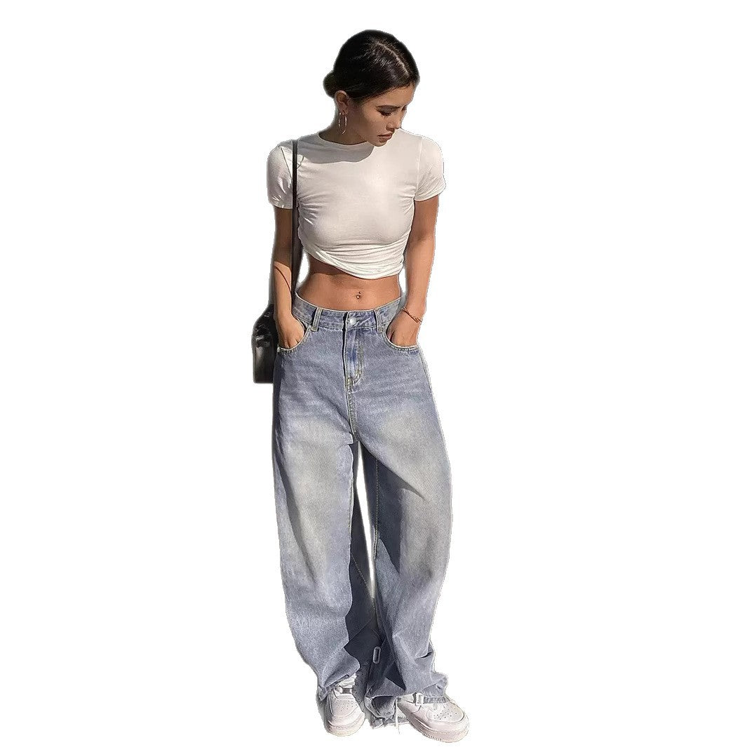 Charming Women's Loose Casual Fashion Trousers Women's Jeans