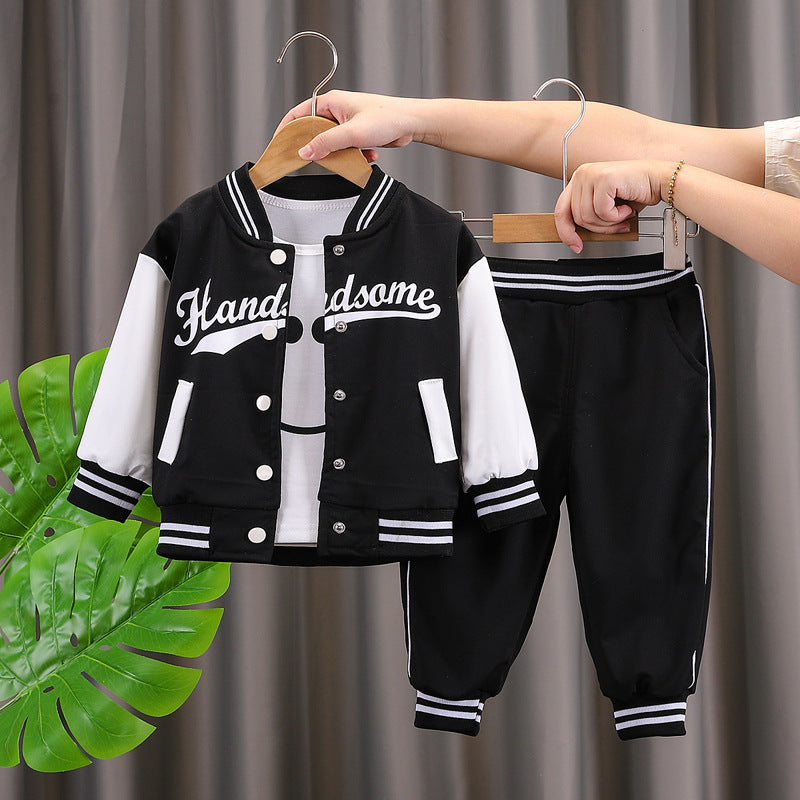 Children's Spring Korean Style Handsome Western Corduroy Long Sleeve Children's Suit